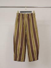 Striped elastic-waist pants TDM67625PCST: Olive