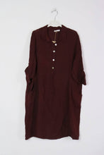 Short Dress Linen Royal Blue One Size
