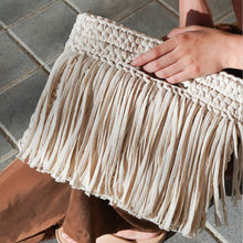 Sophia Eco Ribbon Clutch: Tan