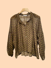 Polka Dot Shirt in Cotton Voile Art 2635: Brown