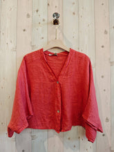Ref-11870 SHORT LINEN BLOUSE 100%: PISTACHIO