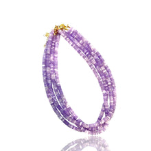 Disc Bead Necklaces: Purple