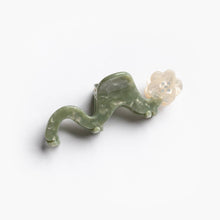 White Orange Blossom Flower Small Squiggle Acetate Hair Claw