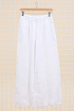 WIDE STRIPED PANTS : Sky Blue / One size
