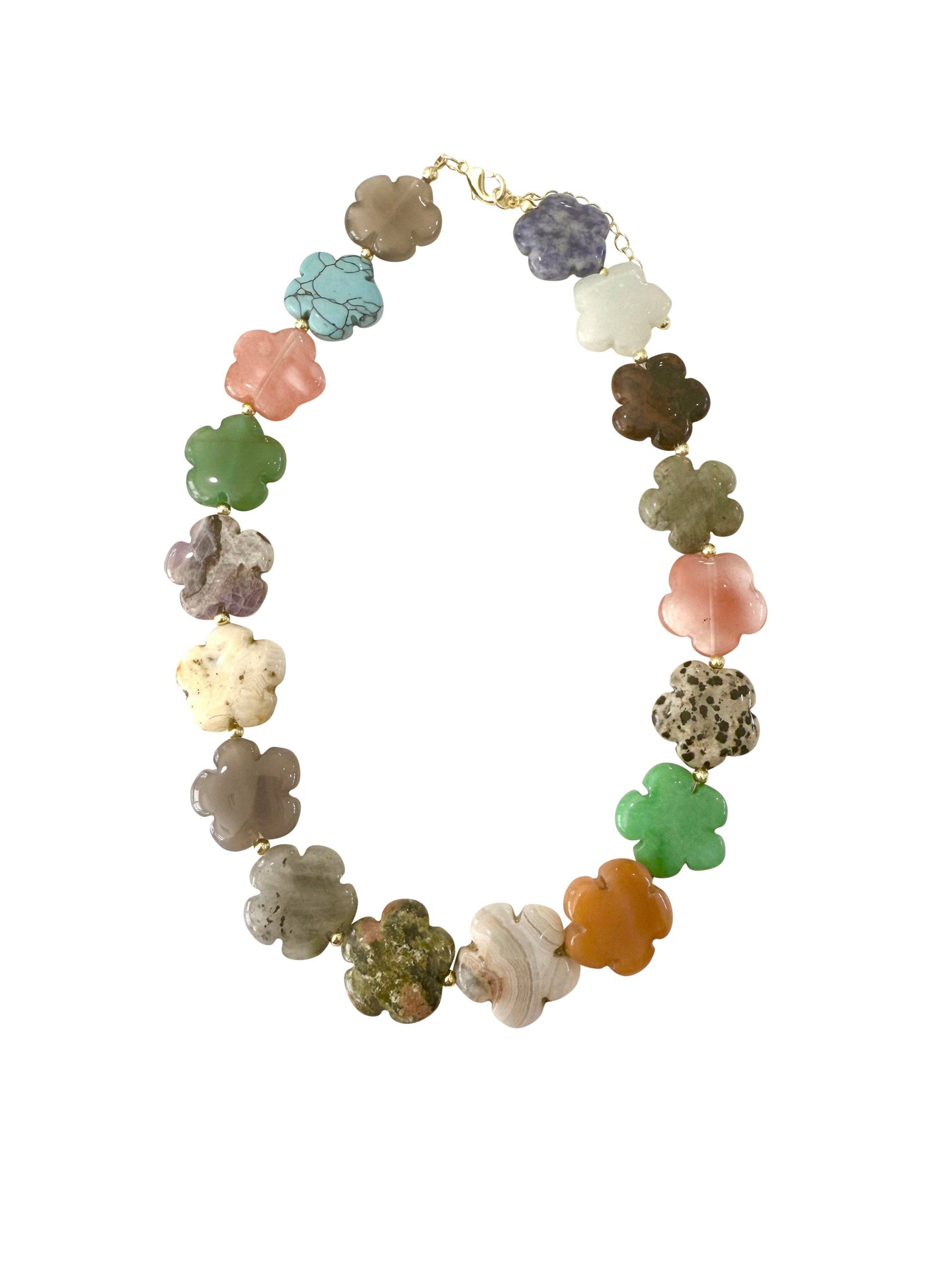 Jenni Multi Colored Clov Beaded Necklace