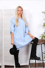 Short Linen Dresse One Size Taupe