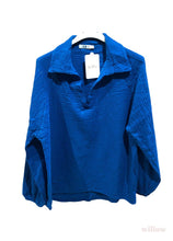 Cotton Gauze French collar blouse: Pink