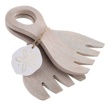 Wood Salad Serving Set: 7" L x 4" W