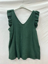 Cotton Gauze Flutter Sleeve Top One Size