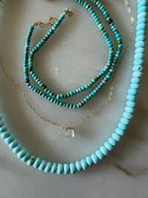 Ava Blue Magnesite Beaded Necklace: 17"
