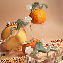 White Orange Blossom Flower Small Squiggle Acetate Hair Claw