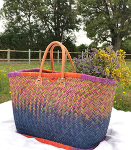 Coloful Straw Basket - XL