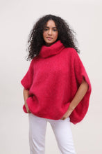 TURTLENECK PONCHO SWEATER / One size