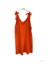 Short dress with adjustable cotton gauze straps One Size