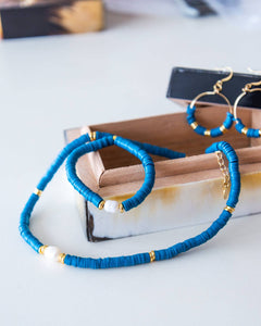 Stania Heishi Bead and Pearl Choker Necklace