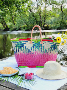 Coloful Straw Basket - XL