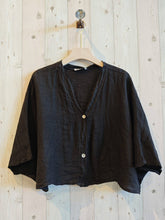 Ref-11870 SHORT LINEN BLOUSE 100%: PISTACHIO