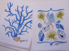 Limited Edition Blue Coastal Life White Flour Sack Towel