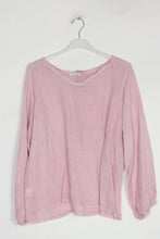 Linen Blouse  Sky Blue One Size