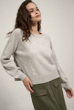 Solid Round Neck Raglan Sleeve Sweater: M / TAUPE