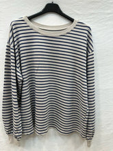 Stripe Sweatshirt:  Brown