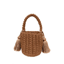 Amalfi Bucket Bag Mini With Tassels: Pink / Short strap (4")