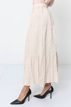 Linen Tier Skirt : Chocolate
