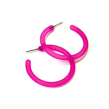 XL Jelly Hoop Earrings - 2 inch: Amethyst