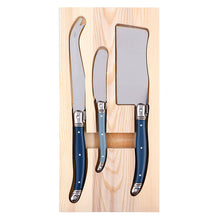 Blue Charcuterie Knives - Set of 3: Stainless Steel / 10.25" L x 5.25" W x .75" D