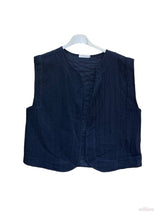 Sleeveless cotton gauze vest: Camel
