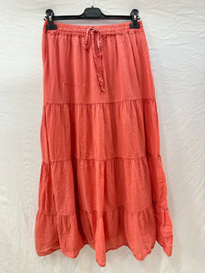 Cotton Voile Skirt With Lining @9143_JuCotDouble: Camel