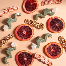 White Orange Blossom Flower Small Squiggle Acetate Hair Claw