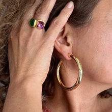 TOKYO HOOP EARRINGS: Silver - Rhodium