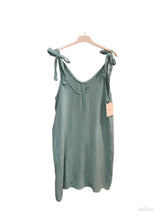 Short dress with adjustable cotton gauze straps One Size