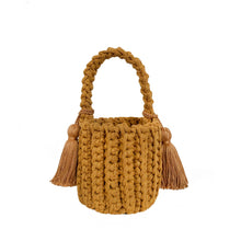 Amalfi Bucket Bag Mini With Tassels: Red / Short strap (4")