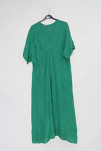 Long Linen Dress Kimono Charcoal Grey One Size