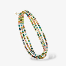 Disc Bead Necklaces: Sky blue