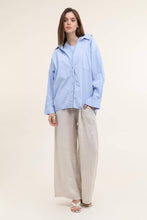 WIDE STRIPED PANTS : Beige / One size