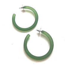 XL Jelly Hoop Earrings - 2 inch: Seafoam