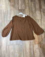 Linen Blouse  Sky Blue One Size
