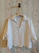 Ref-12104 100% LINEN BLOUSE: CAMEL