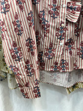 Bohemian Printed Shirt Jean Blue One Size