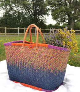 Coloful Straw Basket - XL