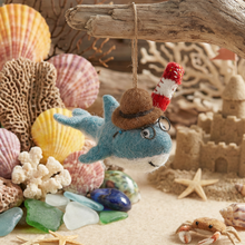 Handmade Needle Felt Summer Holiday Shark Hanging Decoration