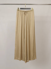 Fluid satin pants with elasticated waistband KD9510VS: Black