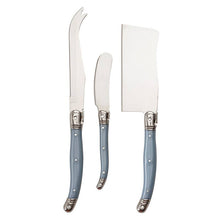 Face to Face Blue Pearl Charcuterie Knives - Set of 3: 10.25" L x 5.25" W x .75" D