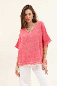 Fringe Blouse: Taupe