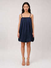 Strappy bubble dress TDM60626PN: Bleu marine