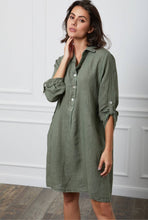 Short Linen Dresse One Size Taupe