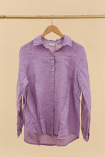 Classic Button Down : Linen Top Blue